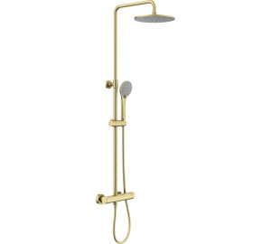 COLUMNA MONOMANDO EXTENSIBLE CON KIT BRUSHED PVD GOLD